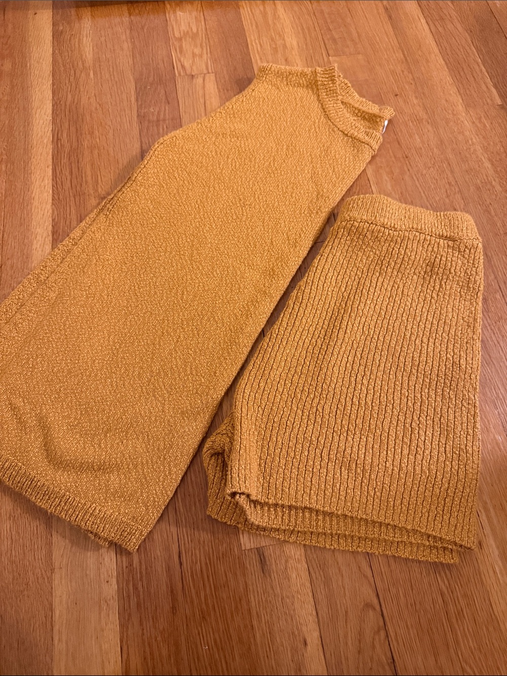 Knit Tank and Short Set in Mustard